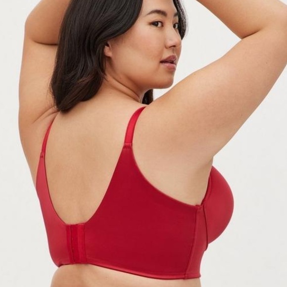 NWT Torrid Longline Xo Push Up Bra - Shine Red With 360° Back Smoothing™ - Picture 3 of 10